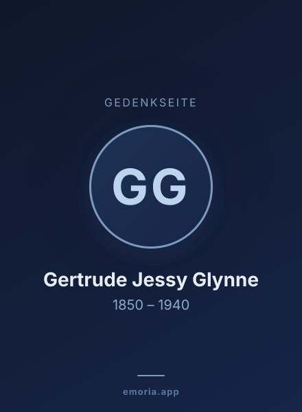 Gedenkportrait von Gertrude Jessy Glynne