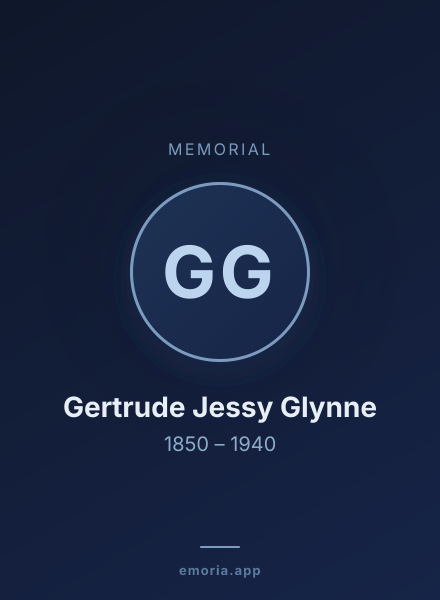 Memorial portrait of Gertrude Jessy Glynne