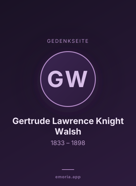 Gedenkportrait von Gertrude Lawrence Knight Walsh