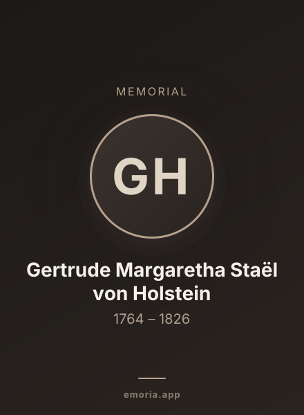 Memorial portrait of Gertrude Margaretha Staël von Holstein