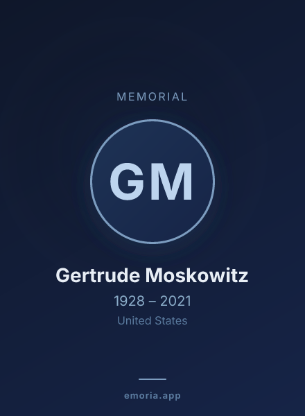 Memorial portrait of Gertrude Moskowitz