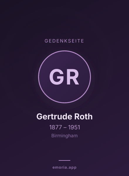 Gedenkportrait von Gertrude Roth