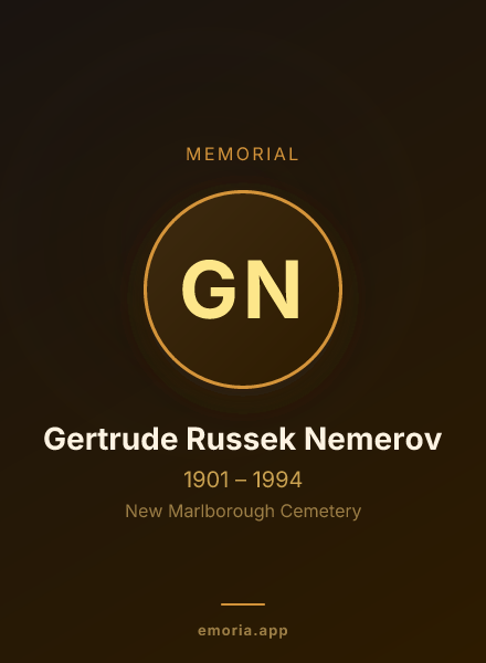 Memorial portrait of Gertrude Russek Nemerov