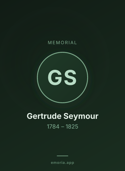 Memorial portrait of Gertrude Seymour