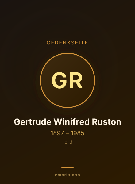 Gedenkportrait von Gertrude Winifred Ruston