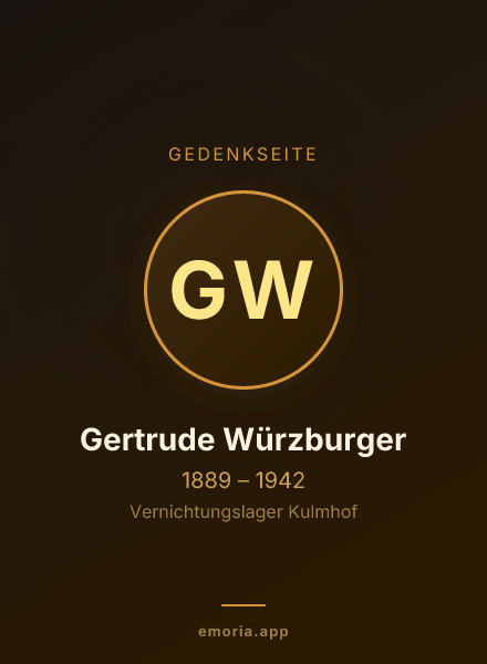 Gedenkportrait von Gertrude Würzburger