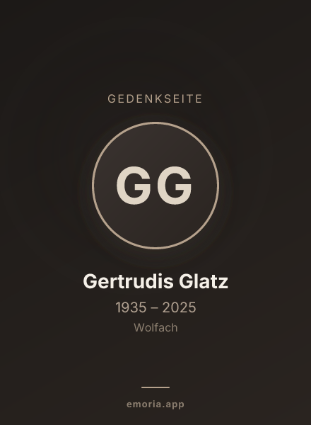 Gedenkportrait von Gertrudis Glatz