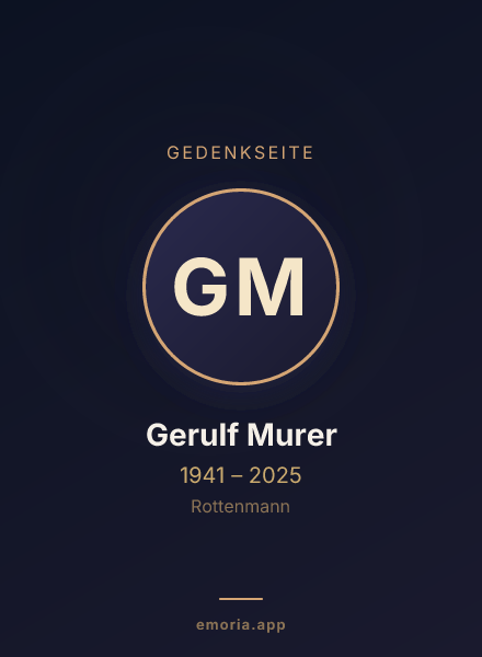 Gedenkportrait von Gerulf Murer