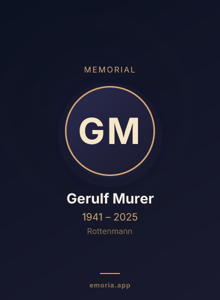 Memorial portrait of Gerulf Murer