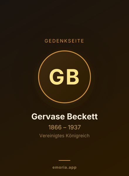 Gedenkportrait von Gervase Beckett