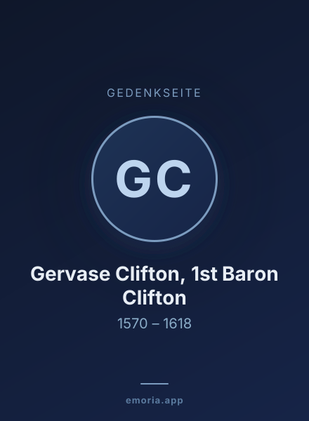 Gedenkportrait von Gervase Clifton, 1st Baron Clifton
