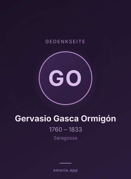 Gedenkportrait von Gervasio Gasca Ormigón