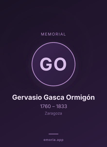 Memorial portrait of Gervasio Gasca Ormigón