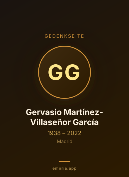 Gedenkportrait von Gervasio Martínez-Villaseñor García