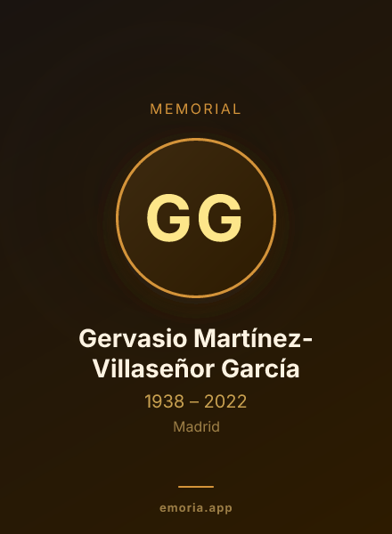 Memorial portrait of Gervasio Martínez-Villaseñor García