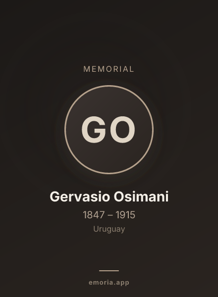 Memorial portrait of Gervasio Osimani