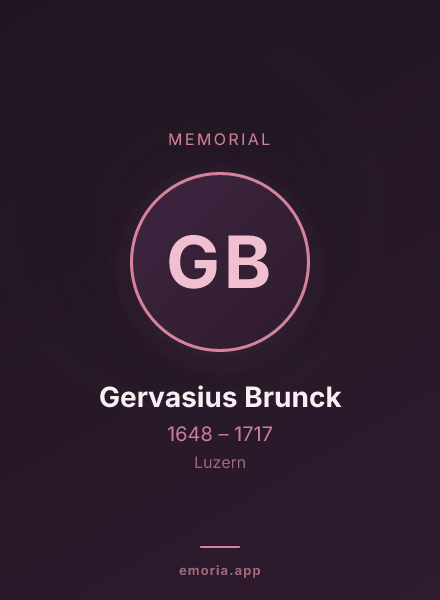 Memorial portrait of Gervasius Brunck