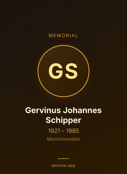 Memorial portrait of Gervinus Johannes Schipper