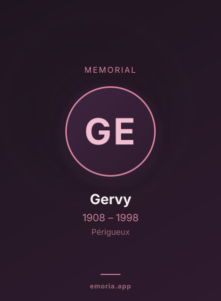 Memorial portrait of Gervy