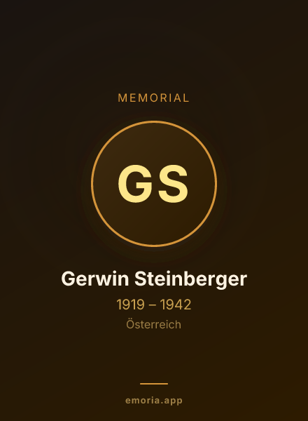 Memorial portrait of Gerwin Steinberger