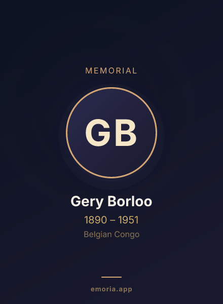 Memorial portrait of Gery Borloo