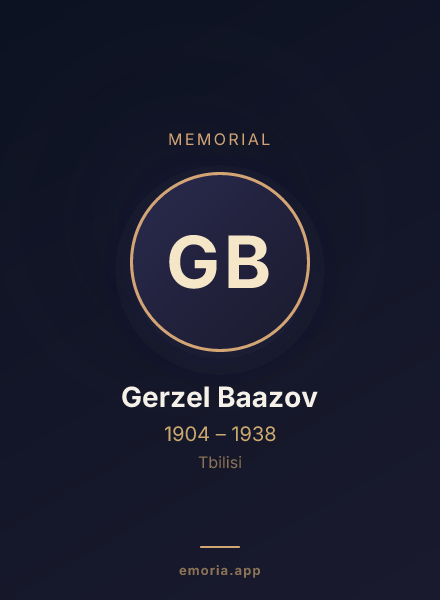 Memorial portrait of Gerzel Baazov