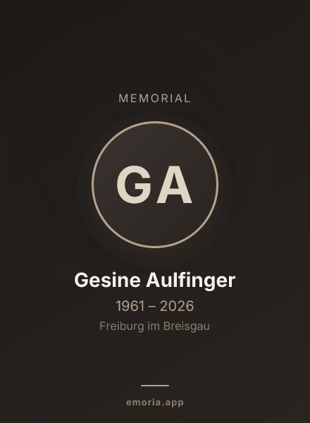 Memorial portrait of Gesine Aulfinger