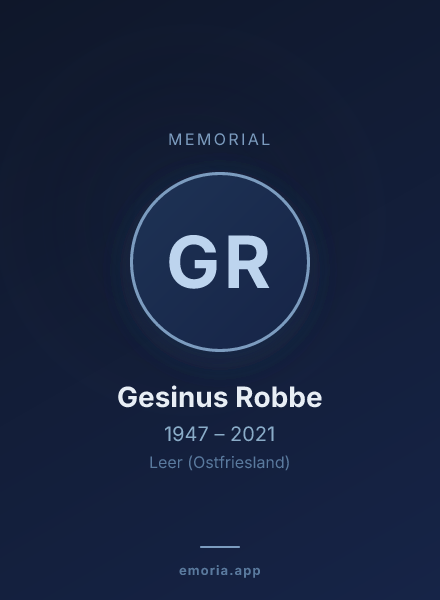 Memorial portrait of Gesinus Robbe