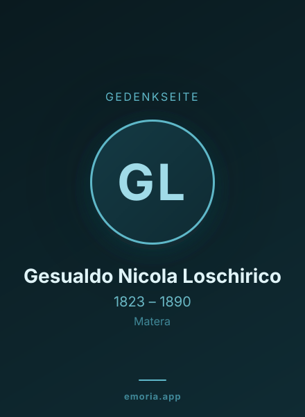 Gedenkportrait von Gesualdo Nicola Loschirico