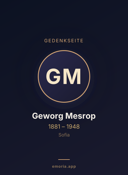 Gedenkportrait von Geworg Mesrop
