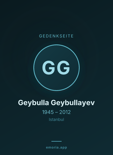 Gedenkportrait von Geybulla Geybullayev
