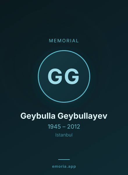Memorial portrait of Geybulla Geybullayev