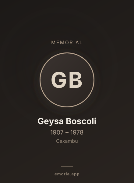Memorial portrait of Geysa Boscoli