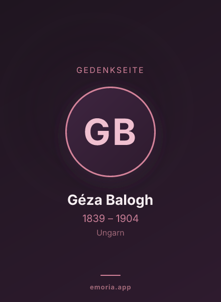 Gedenkportrait von Géza Balogh