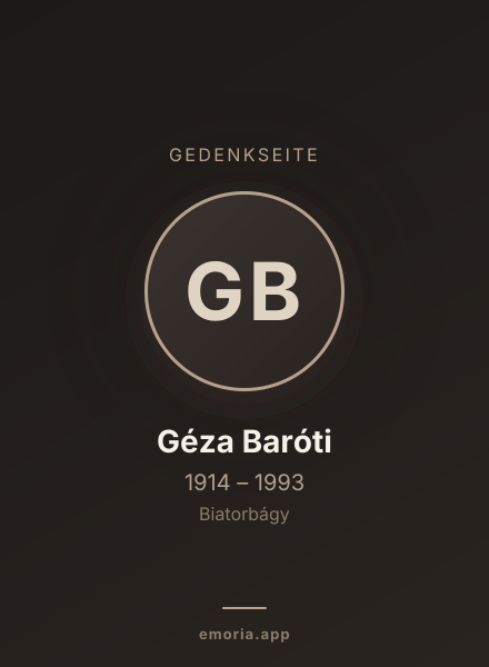 Gedenkportrait von Géza Baróti