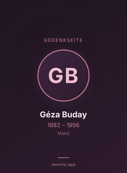 Gedenkportrait von Géza Buday