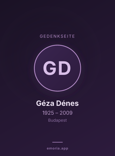Gedenkportrait von Géza Dénes
