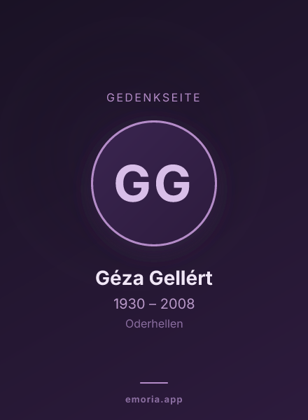 Gedenkportrait von Géza Gellért
