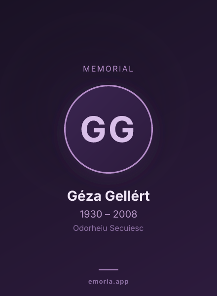 Memorial portrait of Géza Gellért