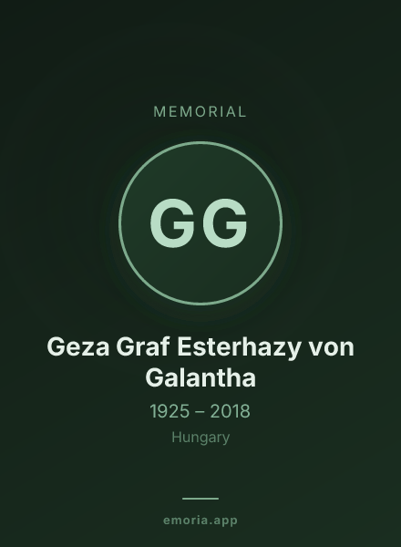 Memorial portrait of Geza Graf Esterhazy von Galantha