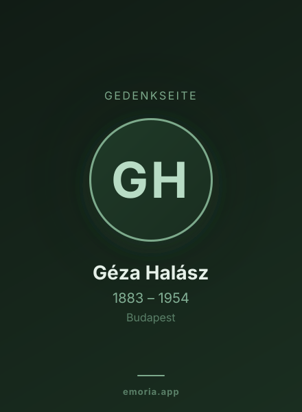 Gedenkportrait von Géza Halász