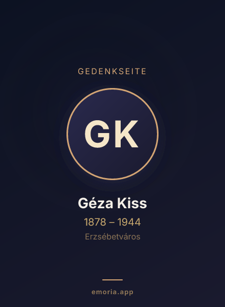 Gedenkportrait von Géza Kiss