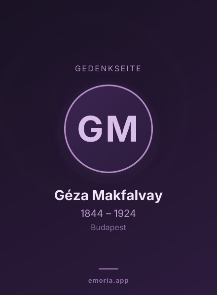Gedenkportrait von Géza Makfalvay