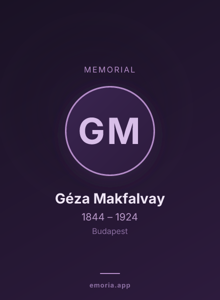 Memorial portrait of Géza Makfalvay