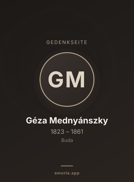 Gedenkportrait von Géza Mednyánszky