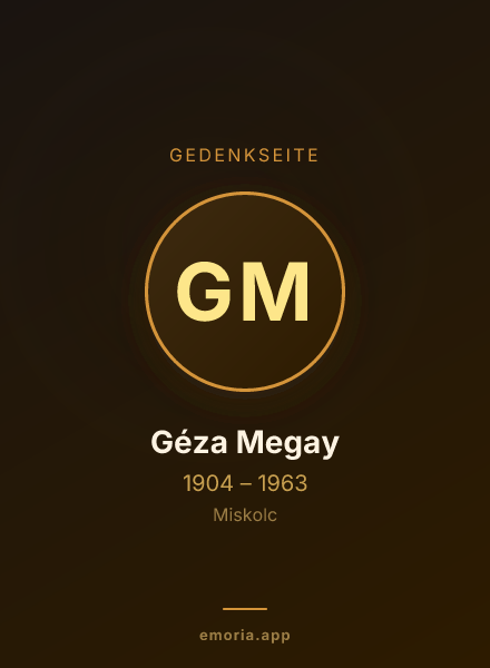Gedenkportrait von Géza Megay