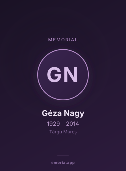 Memorial portrait of Géza Nagy