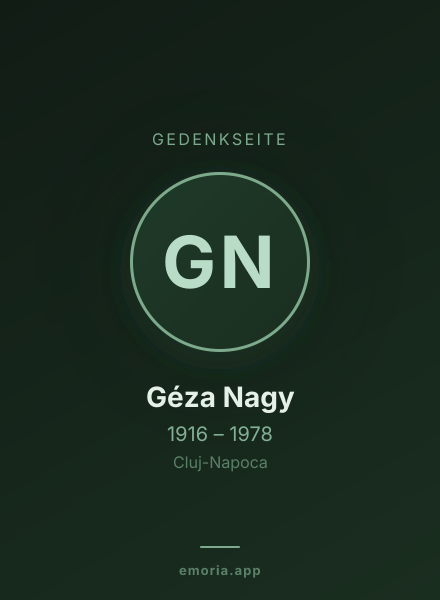 Gedenkportrait von Géza Nagy