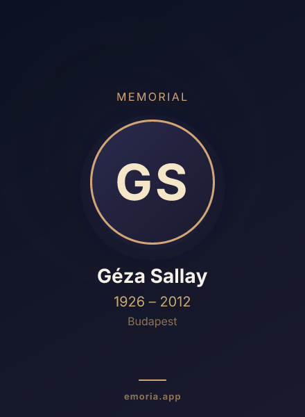 Memorial portrait of Géza Sallay