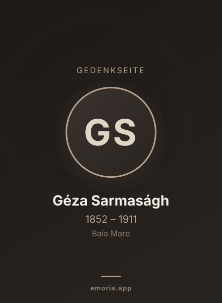 Gedenkportrait von Géza Sarmaságh